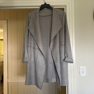 Gray Suede Trench